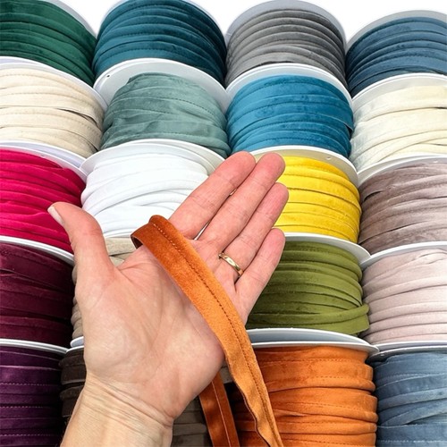 Flanged velvet piping cord - flanged,