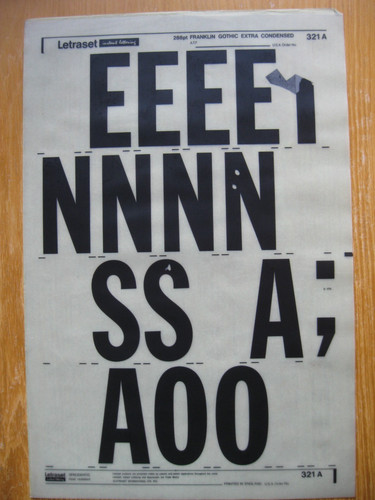 Letraset upp franklin - x,