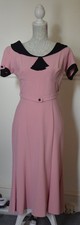 Stop Staring Raileen dress Size Large (10/12) Pale pink with black trim.