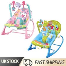 Baby Bouncer Rocker Swing Vibration Chair Soft Soothing Music Infant To Toddler/