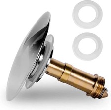 Bathroom Pop Up Click Clack Chrome Sink Plug Stopper, Brass Waste Plug Sink...