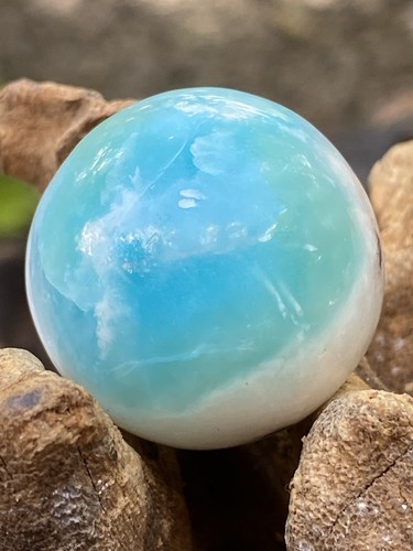 Larimar ball deep blue - larimar,