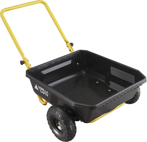 Poly garden steel dump cart - poly,