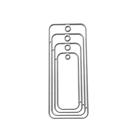 Rectangle tag metal cutting - tag,