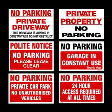 No Parking / Private Property Sign, Sticker, Metal - All Sizes - All Materials