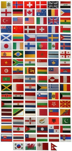National country flags patch - national,
