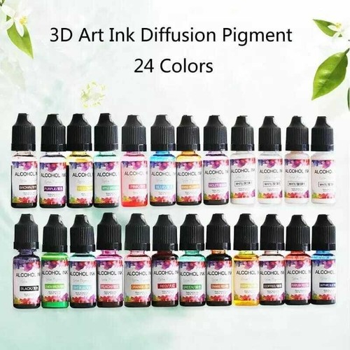 24pc kit alcohol ink diffusion - alcohol,