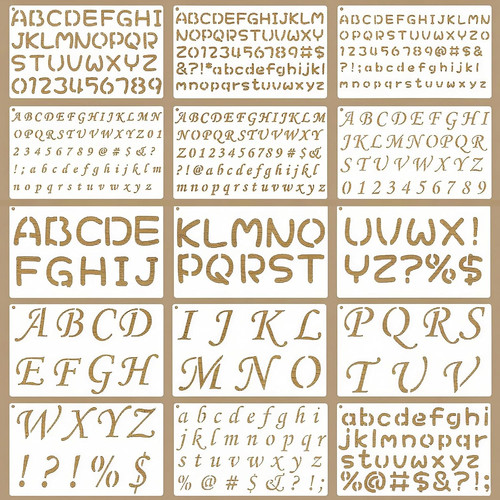 Pack letter stencils - letter,