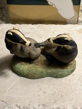 AYNSLEY MASTERCRAFT BADGER PAIR  - ORIGINAL BOX - ENGLAND