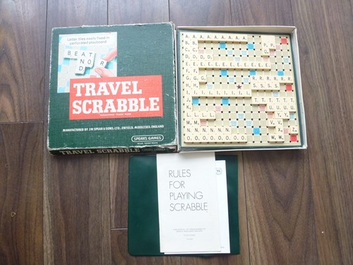 Vintage travel scrabble - scrabble, board