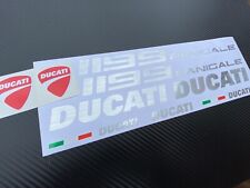 DUCATI 1199  Fairing Tank stickers decals  brushed aluminum oem size