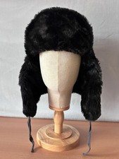 Black Faux Fur Trapper Russian