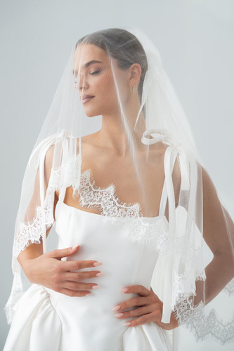 Ivory bridal veil - ivory, |
