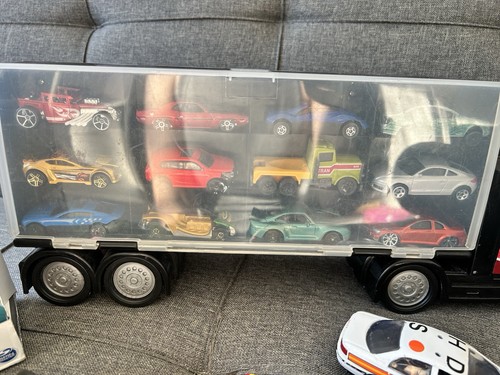Die cast car transporter truck - car,