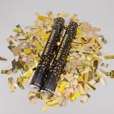 4 Large Gold Confetti Cannons