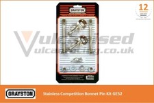 Grayson Stainless Steel Bonnet Pins Heavy Duty Rally Race Off Road 4x4 Drift