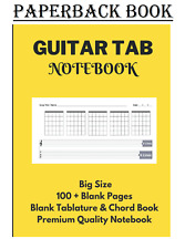 Guitar Tab Notebook: Blank Tablature & Chord Book for Guitar Manuscript with....