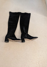 Topshop Black Suede Over The