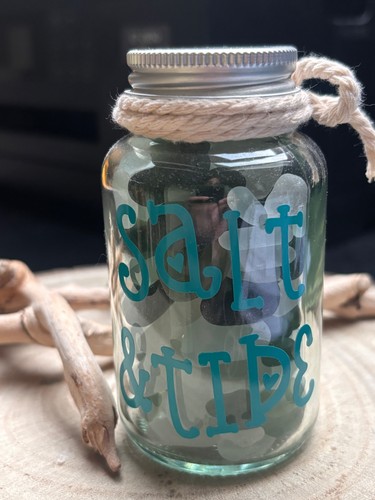 Jar mixed seaham seaglass - of,