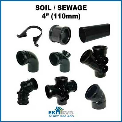Soil pipe fittings - pipe, black