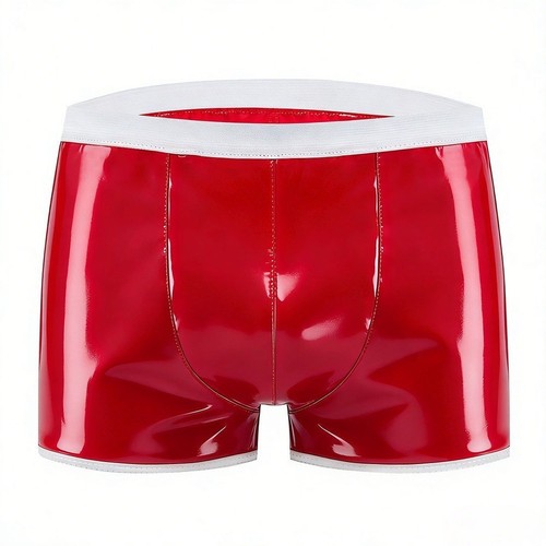Men red faux leather - red,