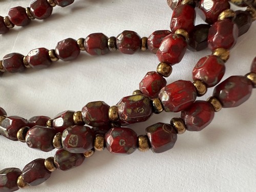 Old vintage red gold art - old, deco