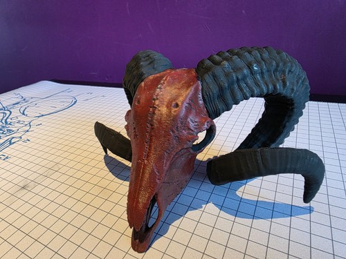 Ram goat skull - ram, printed