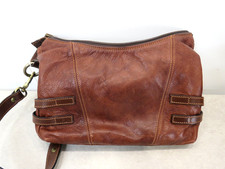 Gianni Conti Brown Leather Crossbody Bag