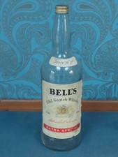 Vintage Old 4.5 Litre Bells Embossed Empty Whisky Bottle With Lid Coin Money Jar