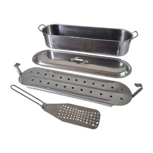Stainless steel fish kettle - steel,