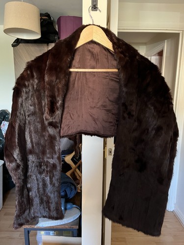 Vintage fur stole satin - fur,