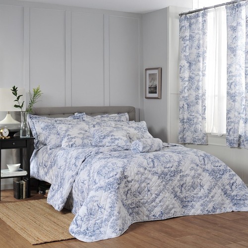 Toile jouy blue bedroom set - de,