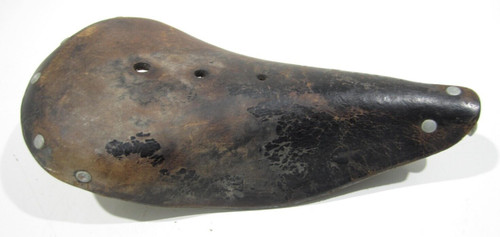 Vintage leather bicycle saddle - bicycle,
