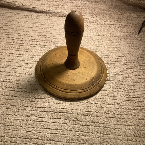 Antique treen butter press - antique,