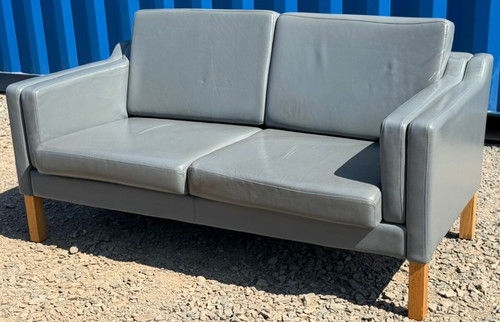 Danish leather sofa vintage - danish,