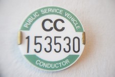 PSV CC 153530 Bus Conductors Badge Public Service Vehicle North Western Reg VGC