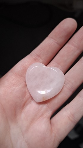 Rose quartz crystal worry - quartz,