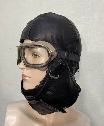 Vintage leather helmet and - vintage,