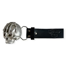 Skull Belt Buckle on Harley