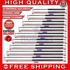 2x UNIVERSAL GAS STRUTS SPRINGS 200/250/300/350/400/450/500/550/600MM (N)200 M8