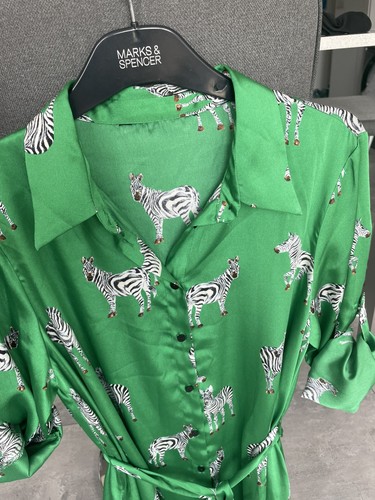 Zara green satin animal - zara,
