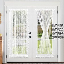 White Door Sheer Curtains