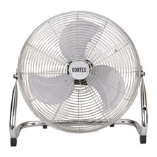 16" Floor Fan Chrome Metal Air