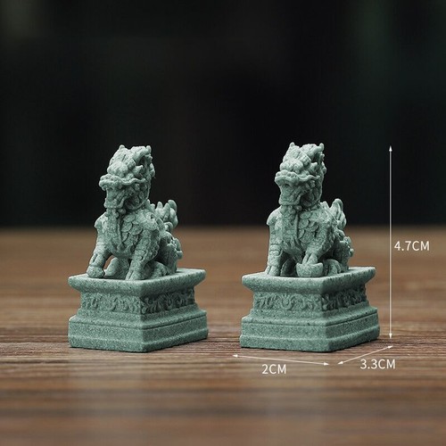 Chinese stone lion statues - stone,