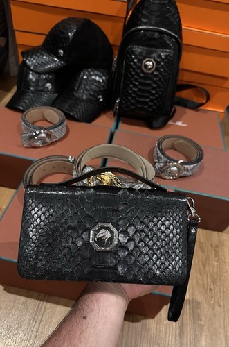 Real snake skin python - snake, leather