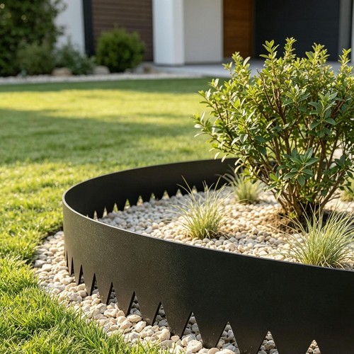 20cm corten steel lawn - steel,