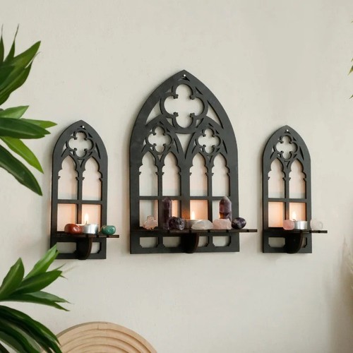 3pcs window garden mirror - window, wall