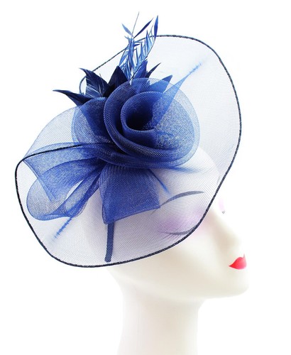 Flower feather fascinator - flower,