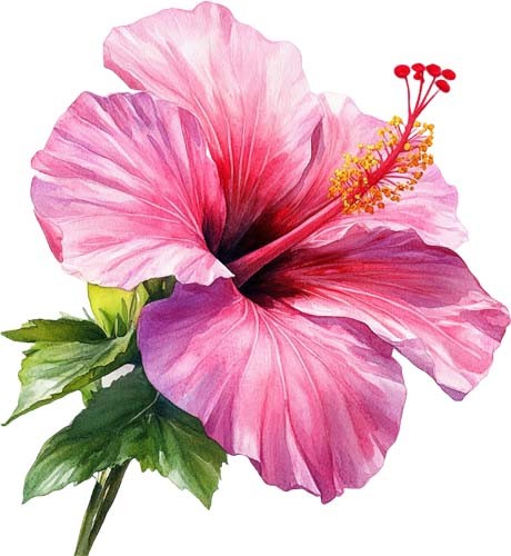 Watercolour flower rose wall - rose,