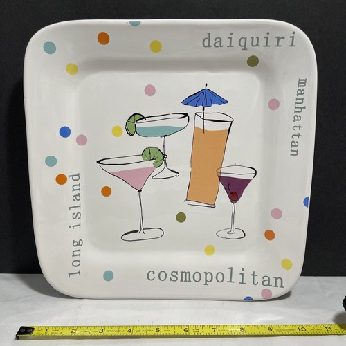Square cocktail charger - square, plate